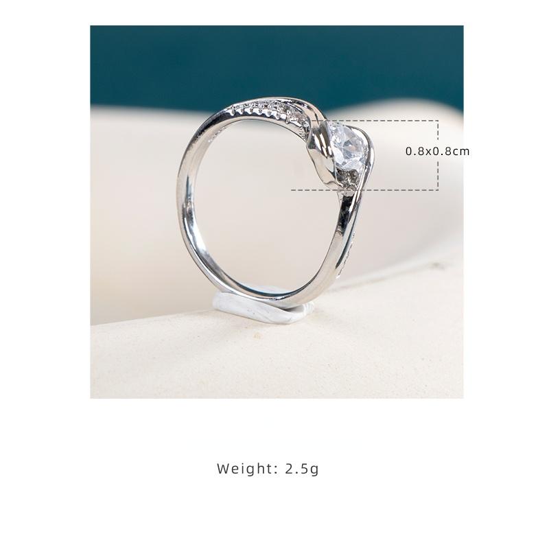 BELLA BOX Fancy Bridal Wedding Rings Modern Design Elegant Female Party Accessories Brilliant Zircon Luxury Jewelry For Women