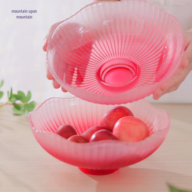 Auspicious Lantern High Borosilicate Glass Fruit Plate Set