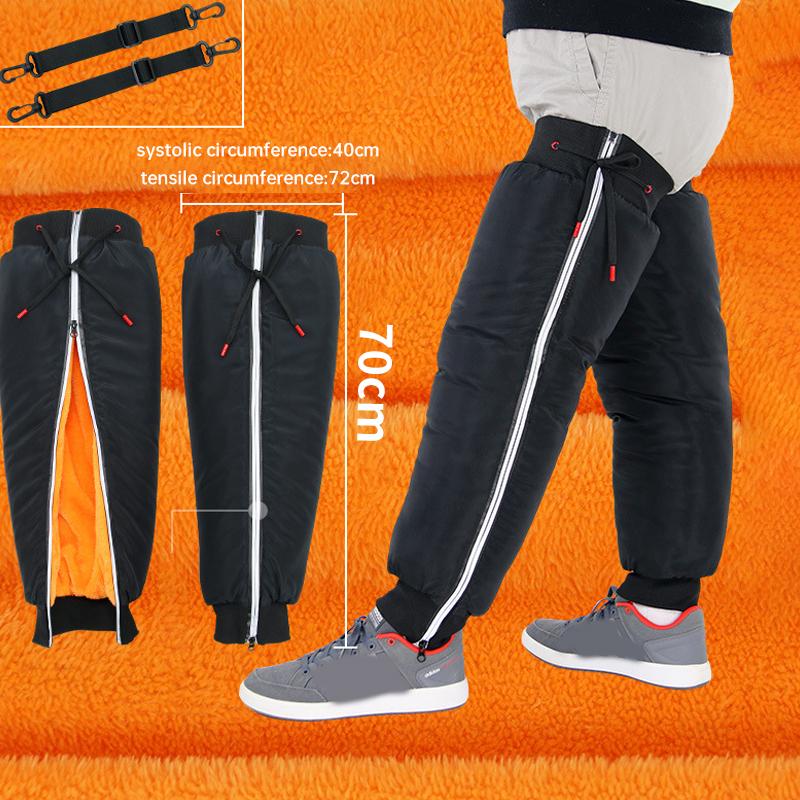 1 para Nakolanniki Motocyklowe Skuterowe Męskie Damskie Outdoorowe Zimowe Pluszowe Ciepłe Wodoodporne Wiatroodporne Zapinane na Zamek Ochraniacze na Nogi Akcesoria Moto