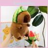 Watermelon Capybara Plush Toy With Detachable Hat Soft Stuffed Animal Gift For Girls