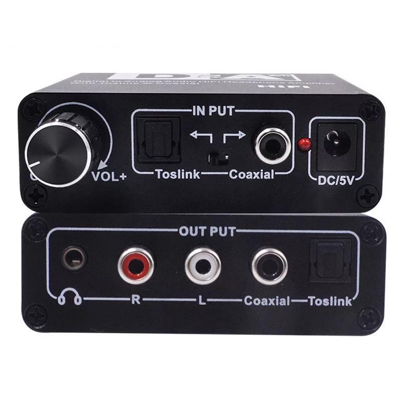 Digital Optical To 5.1 Channel Audio Converter with Adjustable 3.5mm Output
