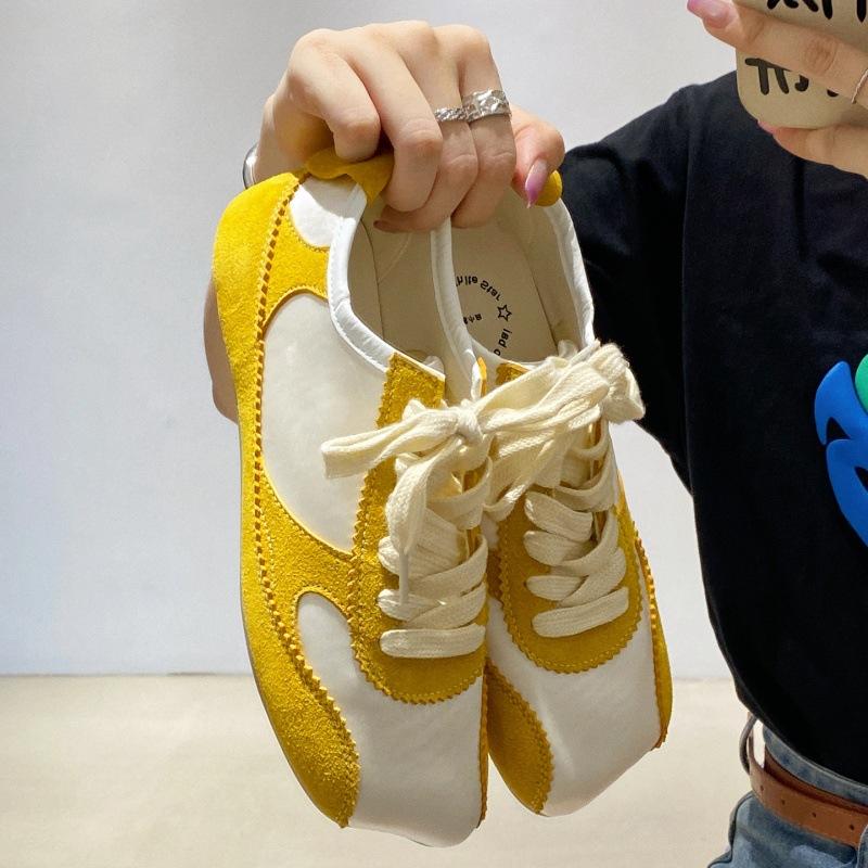 

Blue Cabinet Casual Sports Board Shoes Ballet Style Silk Satin Soft Sole White Shoes Big Head Ugly Cute Thick Sole Forrest Training Shoes Women 40 жёлтый