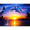 DIY Dolphin 5D Diamantmaleri Hel Rund/Rund Drill Dyrebroderi Korssting Rhinestone Home Decor Julegave