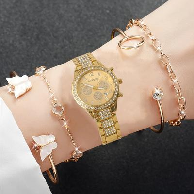 New Fashion Women's Quartz Watch Bracelet Set, Perfect Gift for Friends