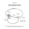 925 Silver Snake Chain Bracelet with Clasp for European Bead Pendant DIY Jewelry Making