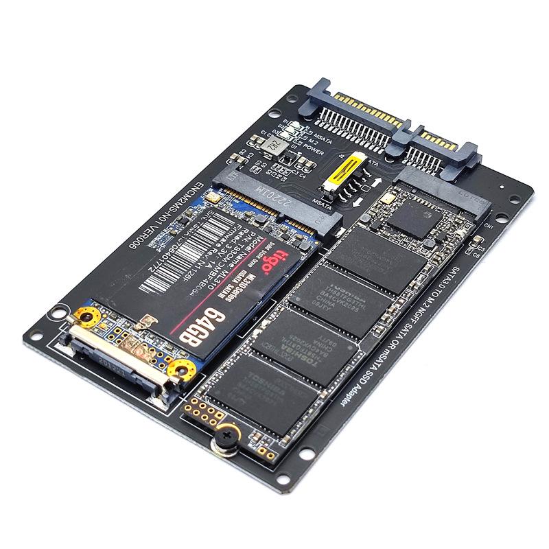 Tarjeta Adaptadora NGFF/MSATA a SATA3 para SSD M.2 KEY B-M a Interfaz 6G