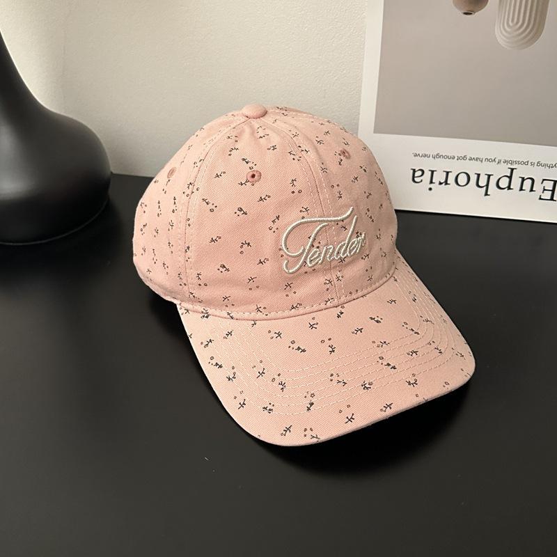 Floral Print Tender Embroidered Baseball Cap, Vintage Adjustable Dad Hat, Casual Sun Hat for Women