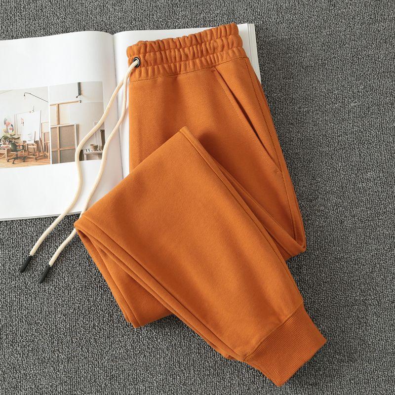 

Тяжелый хлопок 470 г Утепленные спортивные штаны на осень и зиму Orange 3XL