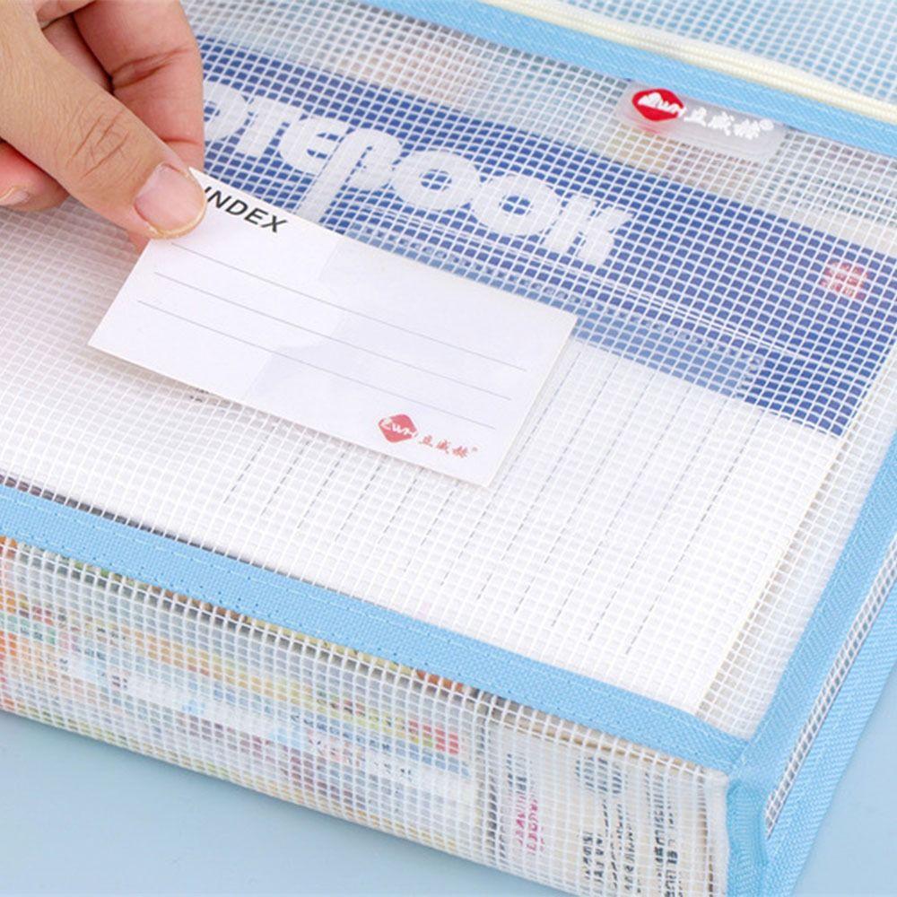 Clear Zipper Pouch Bag Multi-layer Data Document Bag Multipurpose Art Portfolio Case  File Holder