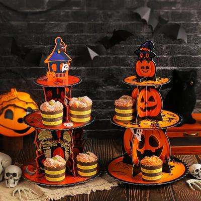 Cake and Dessert Rack Multi Layer Halloween Ghost Cake Tray Christmas Cupcake Holder