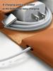 Roll-up Style Storage Pouch Made of Premium PU Leather with Soft Inner Lining. Compact and Space-saving for Various Digital Gadgets. Lightweight