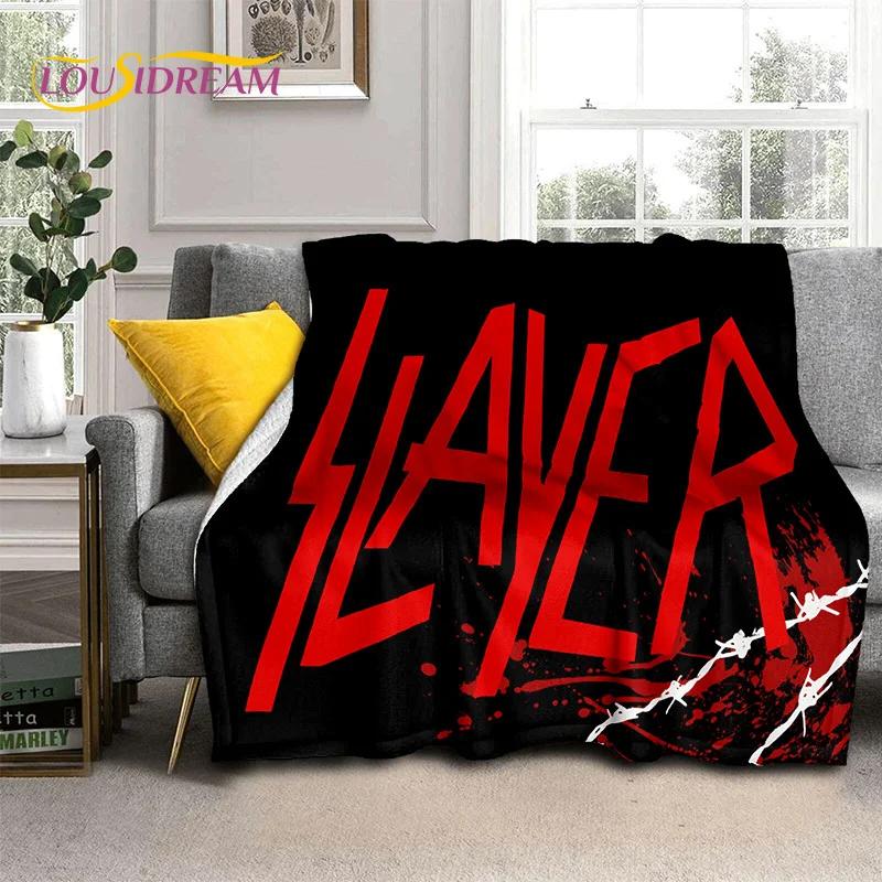 Heavy Metal Band Slayer Rock Blanket,Soft Throw Blanket for Home Bedroom Bed Sofa Picnic Travel Office Rest Cover Blanket Kids