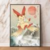 Japan Anime Pokemon Gyarados Classic Character Canvas Poster High Definition Images Home Living Room Wall Aesthetic Decorative
