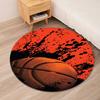 basketball Printed Round Rug Carpet Chair Rug Area Rug Entryway Doormats,for Office Chair Living Room Bedroom Kitchen Room.