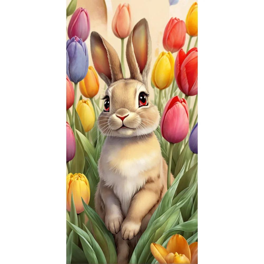Easter Outdoor Garden Decoration 2025 Bunny Door Cover Easter Party Supplies Background Easter Eggs Banner Photography Props