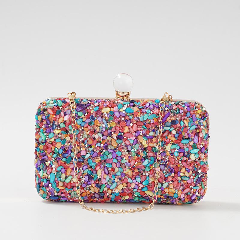 Schitterende Dames Avond Clutch Tas Pailletten Bling Bruiloft Portemonnee Lang China Schouder Portemonnee Mode Dame Diner Feest Tassen