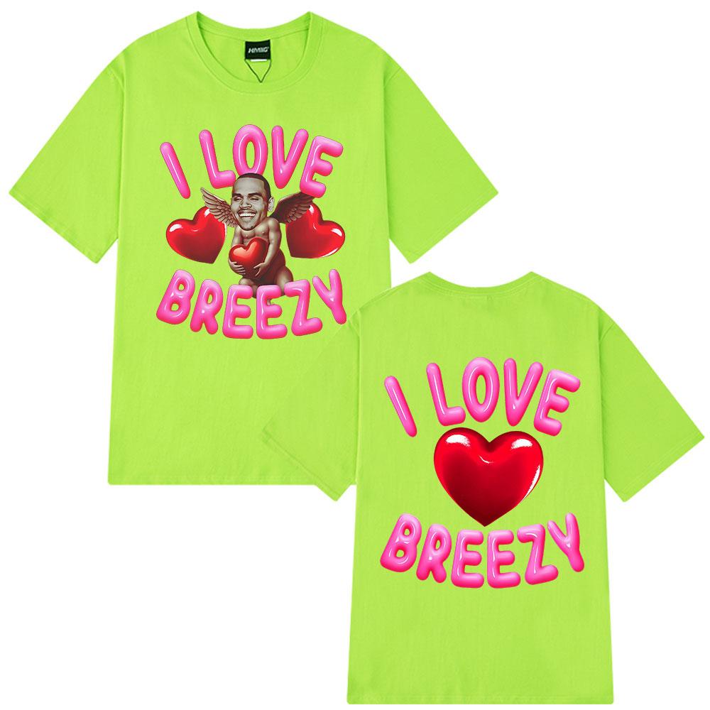 

Rapper Chris Brown I Love Breezy Bowl XX Tour T-shirt Unisex Women Fashion Hip Hop T Shirt Oversized Cotton Casual T-shirts Tops 4XL