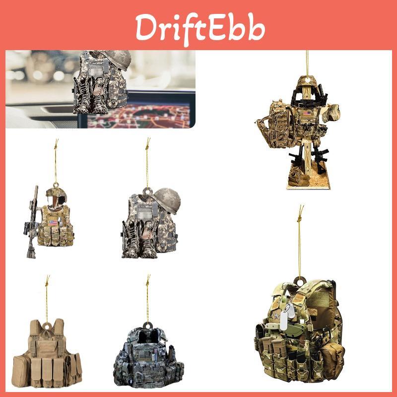 Acrylic Auto Interior Hanging Ornament Vintage Military-themed Boots Hat Pendant For Backpack Keychain
