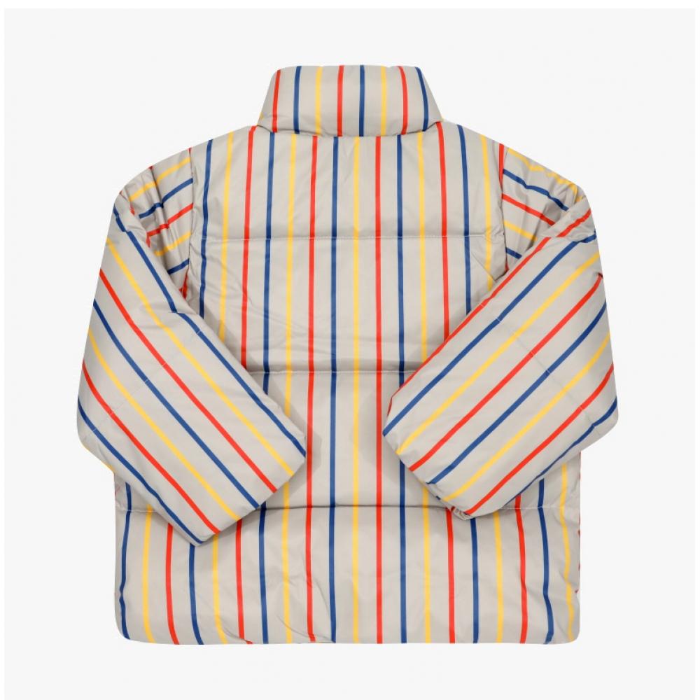 Mini Rodini Kids Jacket Clover Emb Stripe Citypuffer 2571013500