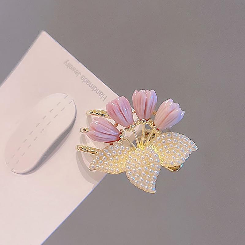 Korean Style Alloy Side Barrettes Hair Clips Summer Sweet Cute Bangs Clip Flowers Hair Accessories For Women Headwear
