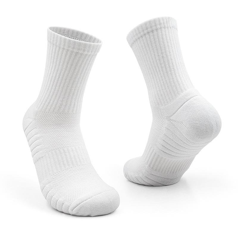 5 Pairs Men's Thickened Towel Bottom Sweat Absorbent Breathable Anti-scratch Basketball Long Socks