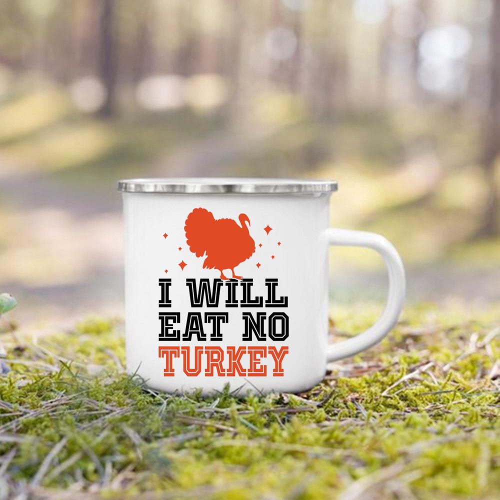 Just A Girl Who Love Fall Printed Creative Enamel Mugs Coffee Cups Holiday Party Wine Juice Handle Mug Best Thanksgiving Gifts