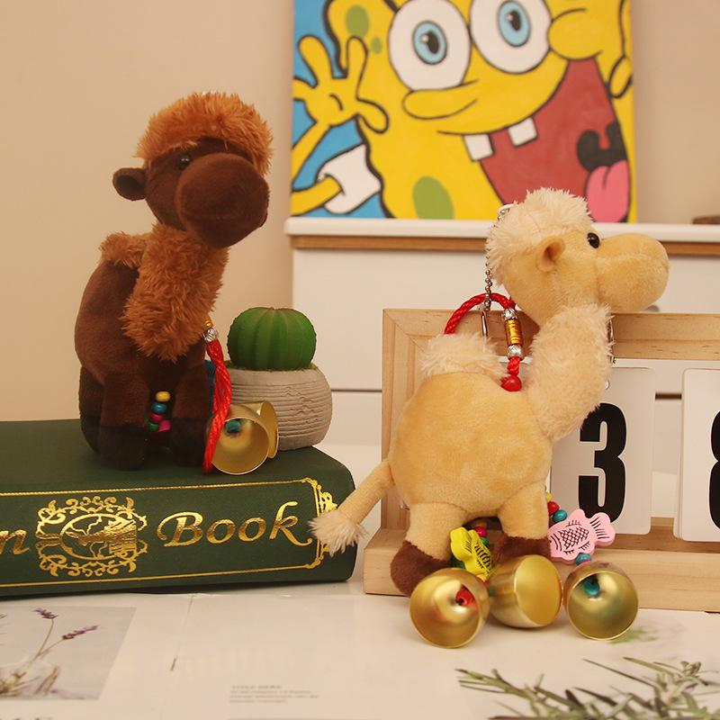 New cute cute desert bell camel pendant plush toy doll gift bag pendant keychain