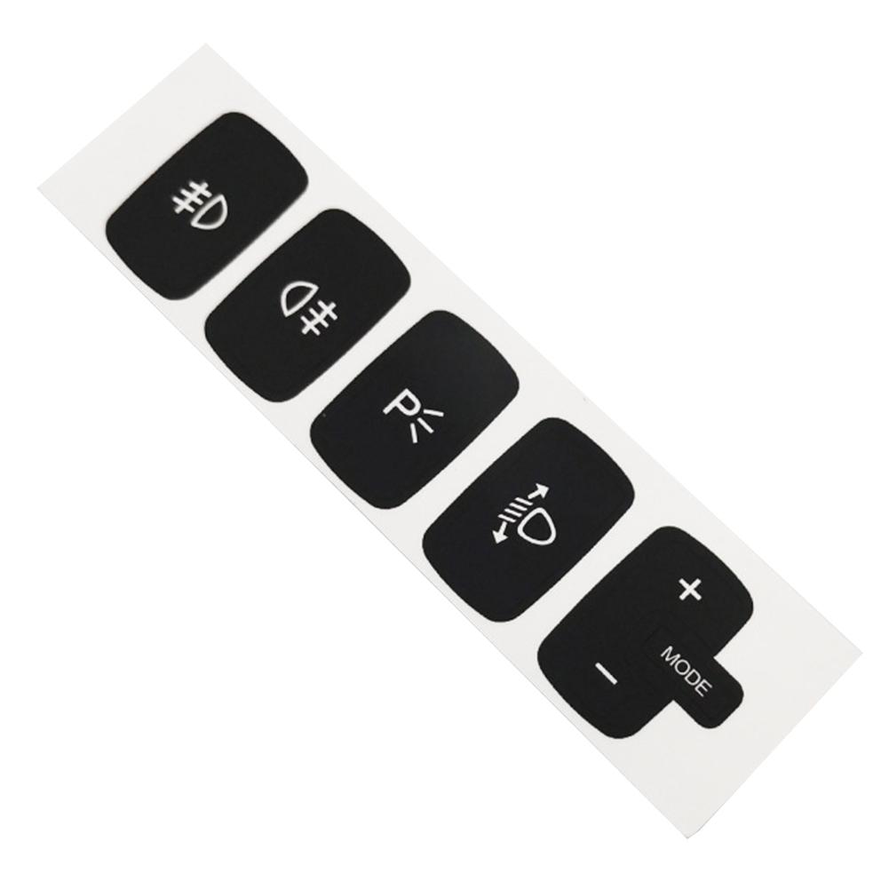 Black Overlay With Lettering Button Repair Decal Knob Stickers