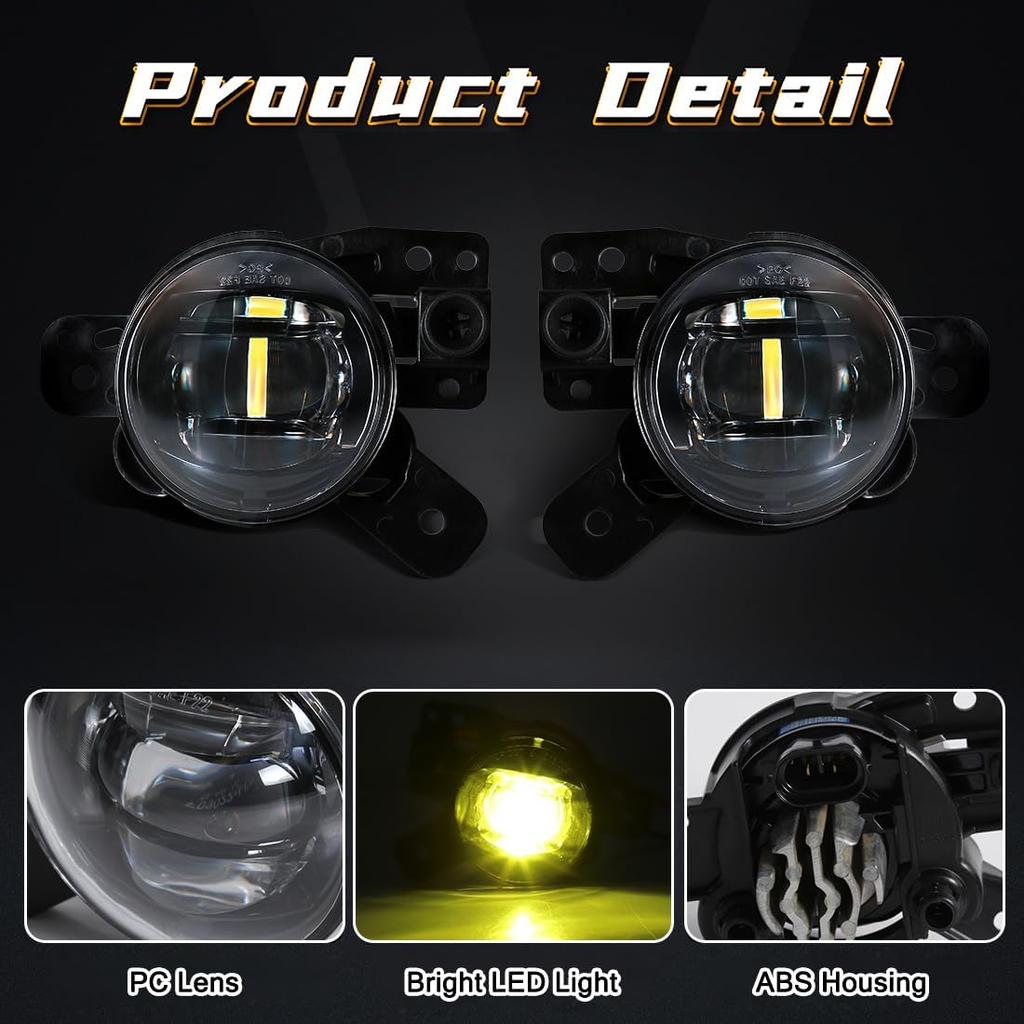 LED Fog Lights For Chevrolet Colorado 2023 2024 2025 Front Bumper Fog Lamp Fit For Silverado 2500HD Trailblazer GMC Canyon Yellow Light