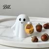 Portable Pumpkin Basket Ghost Ornaments, Halloween Resin Desktop Hanging Figurine Design, Decor for Party Holiday Decoration