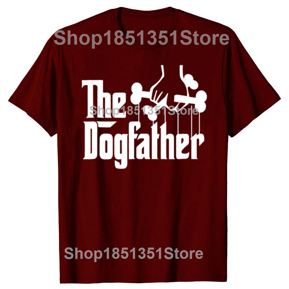Rolig Dogfather Hundälskare Husdjur Pappa Ägare Pappa Fars Dag T-shirts Män Mode Casual T-shirt 100% Bomull Lös Oversized T-shirt