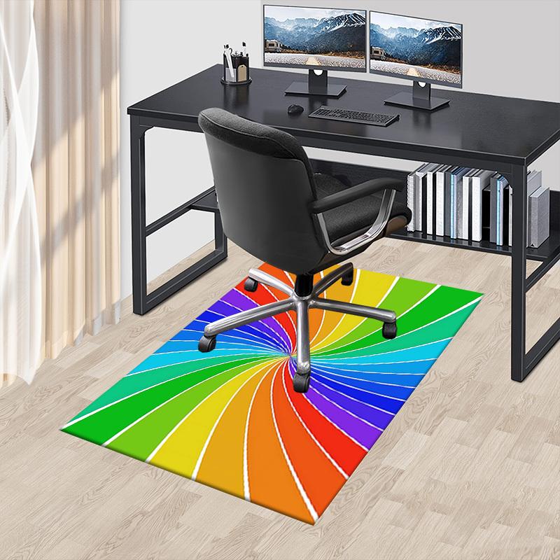 1PC rainbow spiral Extra Large Non Slip Floor carpet, Office, family, bedroom, Studio Large Area Rug Indoor Rugs, , Vibrant Colors
