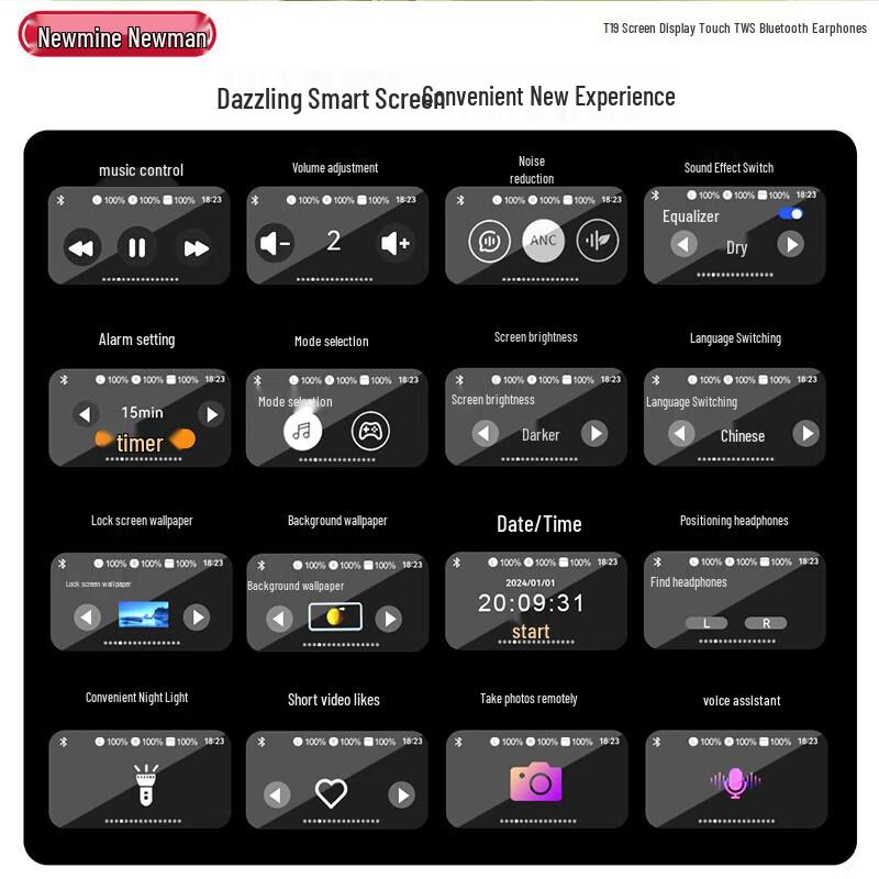 Newman T19 Active Noise Cancelling TWS Bluetooth Earbuds