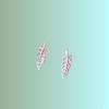 Women's 925 Silver Mini Petite Leaf Earrings