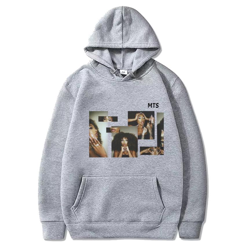 Vintage Megan Thee Stallion Selfie Graphic black Hoodie Men Women hip hop Casual streetwear Unisex Fleece Long sleeve Sweatshirt