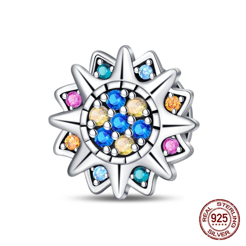 Original 100% 925 Silver Lucky Clover Patron Saint Flat Bead Fit Original Flat Bracelet DIY Jewelry Making Women's Gift