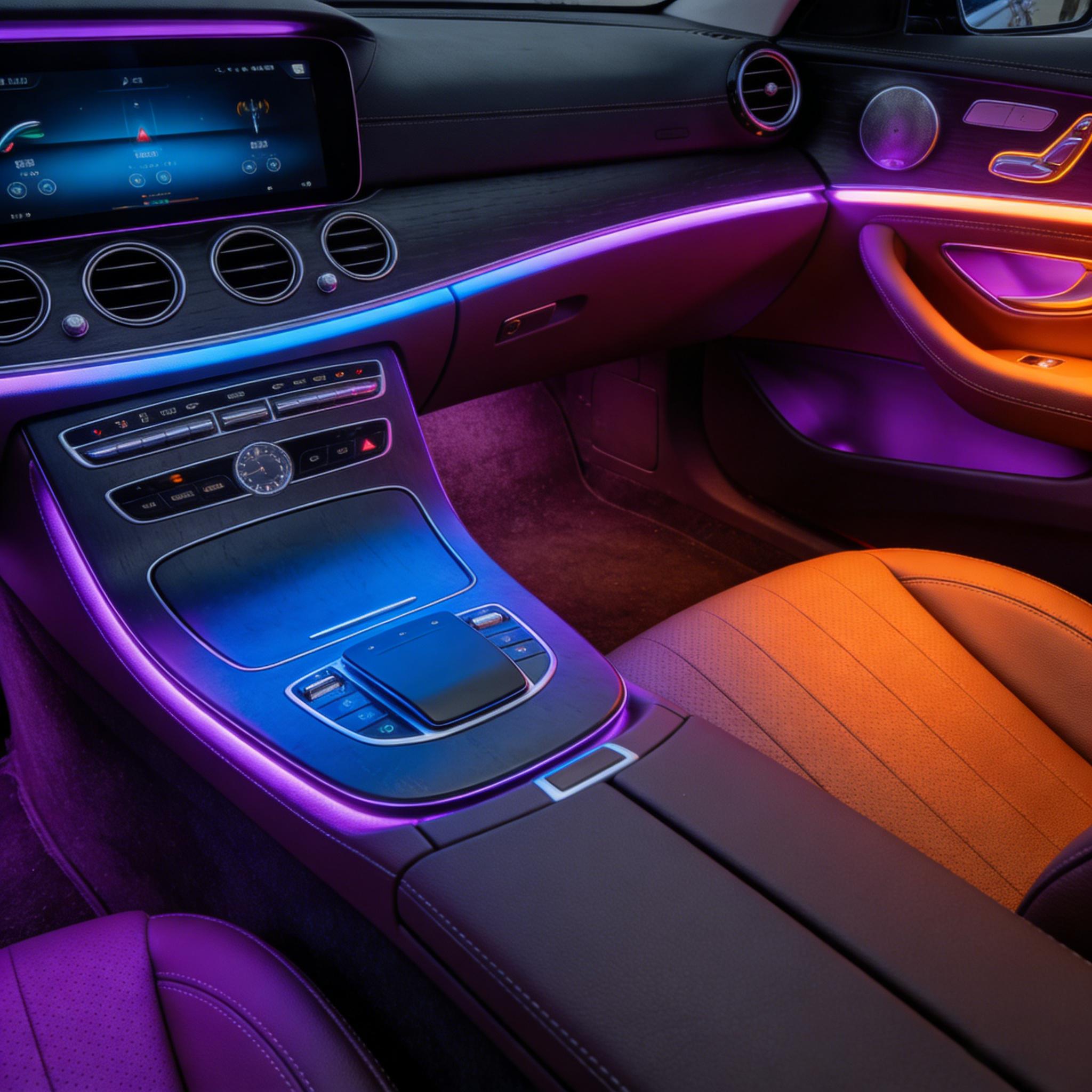 Glint ODM Car Interior Atmosphere Lamp Ambient Lighting Kit Night Led Decoration Mini Universal Led Light Atmosphere Lamp красный
