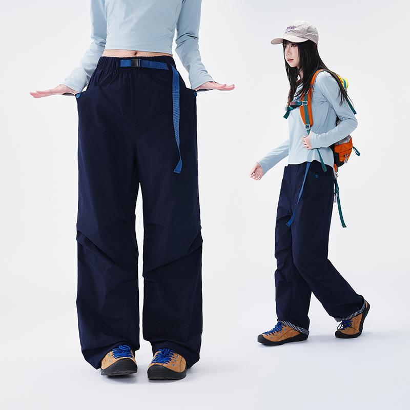 Women's Pants, American Straight Leg Work Pants, Loose Paratrooper Pants, Hong Kong Style Functional Casual Pants