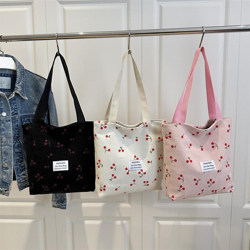 High-appeartion-level Cherry Tote Bag, Fashionable and Trendy, Large-capacity Single-shoulder Bag, Casual Bag