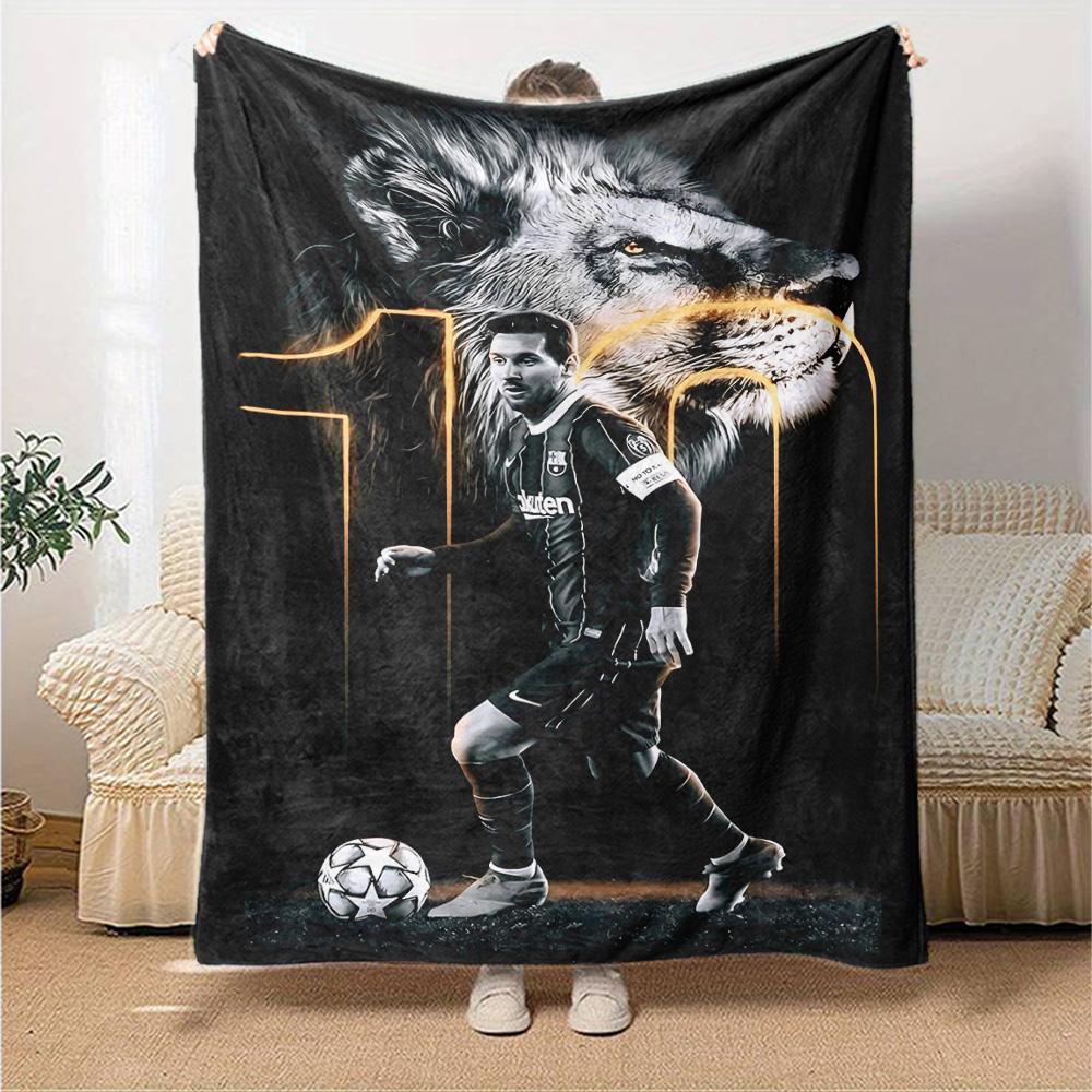 Electric Soccer Legend Blanket Comfortable Suitable for Couch Livingroom Sofa Four Seasons Multipurpose Digital Print