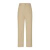 Women Summer Pants Mid-rise Button Zipper Fly Straight Leg Long Trousers with Pockets Solid