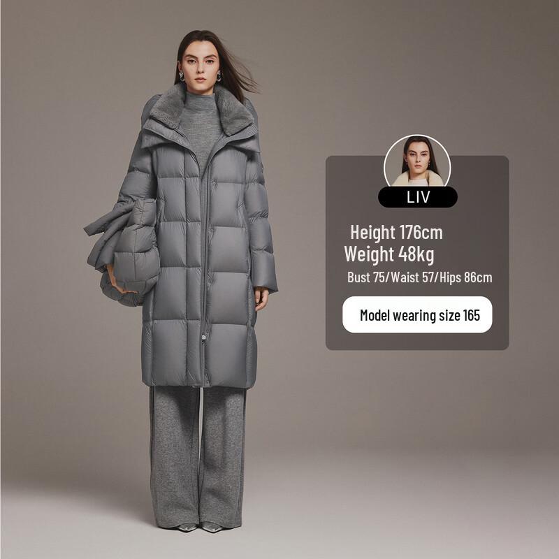Tanbor Women's Long Warm Down Parka with Detachable Hood