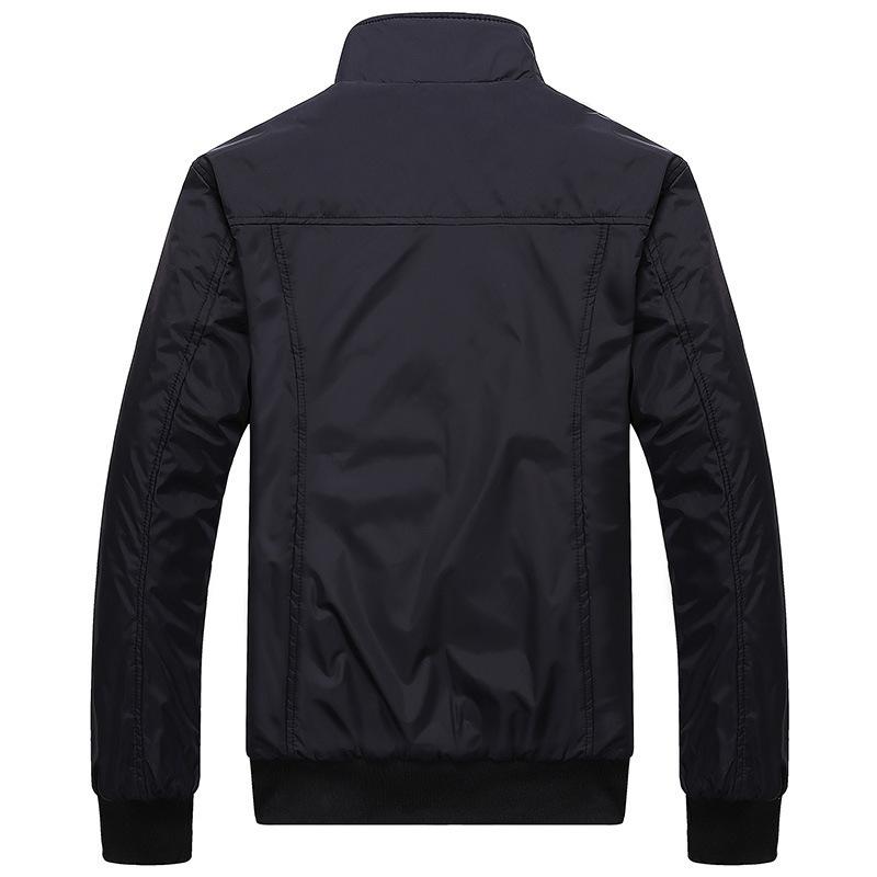 Men's Jacket Spring and Autumn New Jacket Stand-up Collar Baseball Uniform Plus Cotton Thick Top Trendy