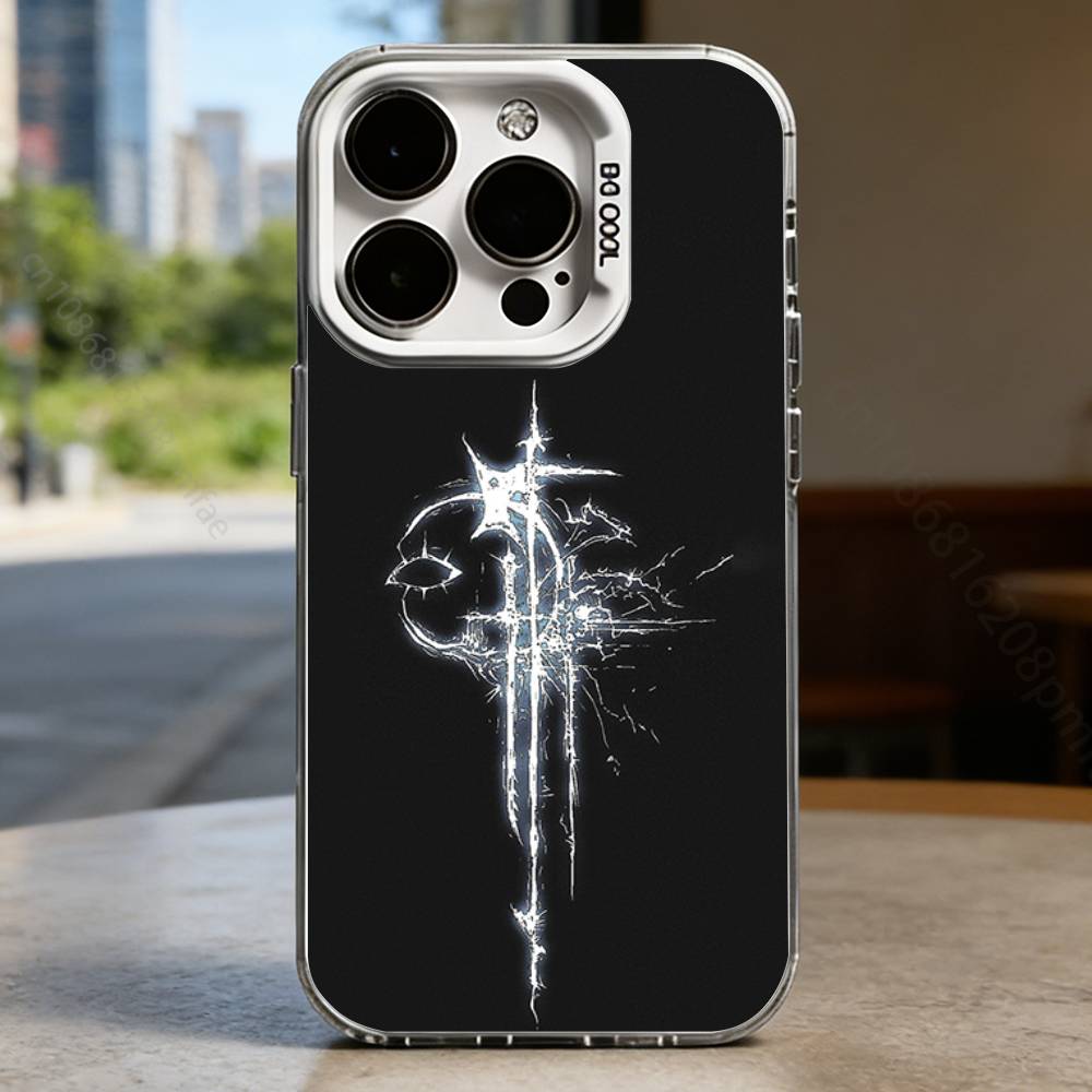 Gothic Cyber Sigil Cross Case for iPhone 16 15 14 13 12 11 Pro Max Plus Air 16E X XR XS Max Hard Shockproof Bumper Cover
