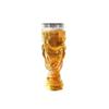 2Pcs Soccer Beer Glass, Large Capacity, Trophy Shaped Pint Mug, Classic Replica Beer Stein for Pub Home Bar Party, Sports Fan Gift