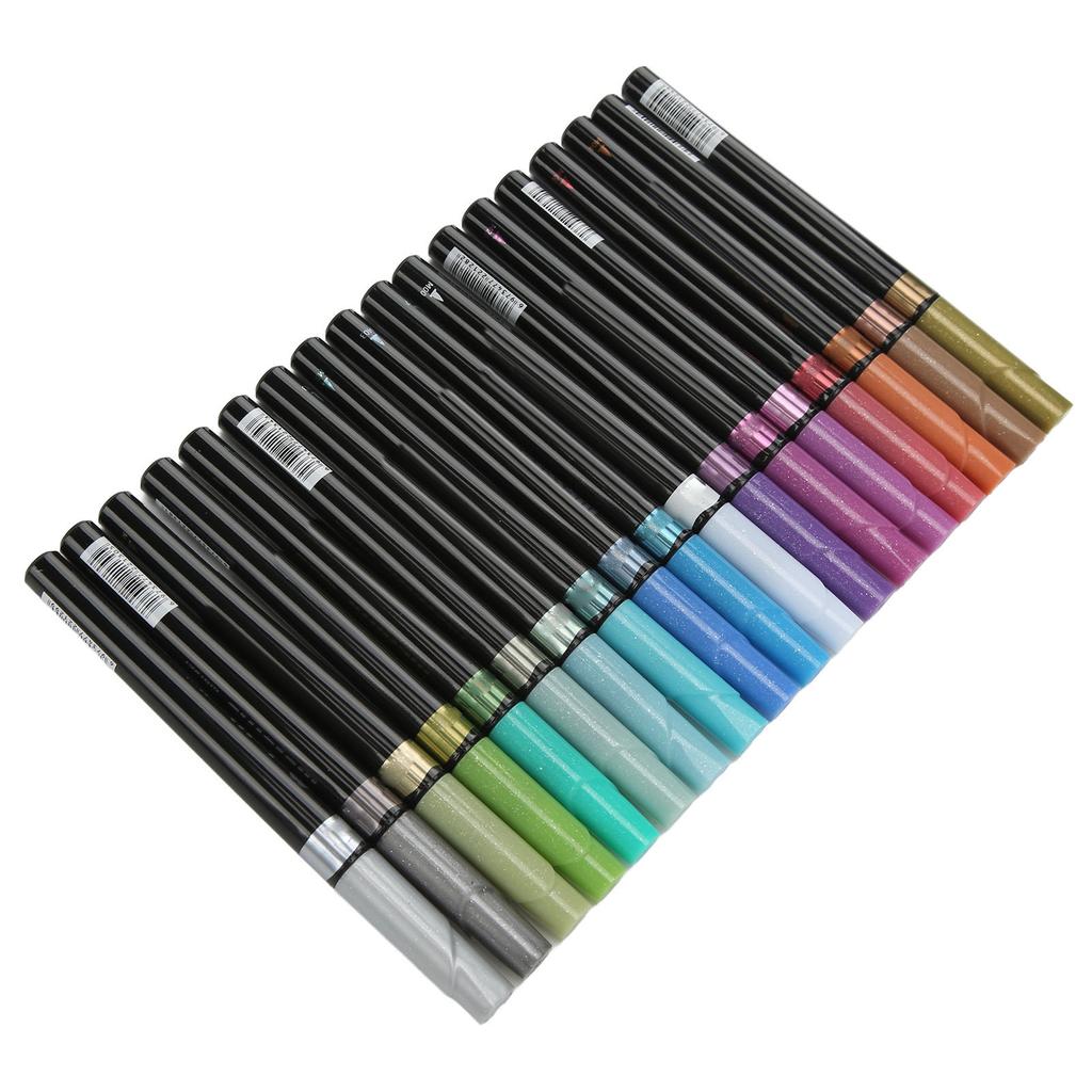 18 Farben Metallic Marker Stifte Geschmeidigeres Schreiben Geruchlos Schnelltrocknende Malstifte Set für Graffiti Malen Ausmalen