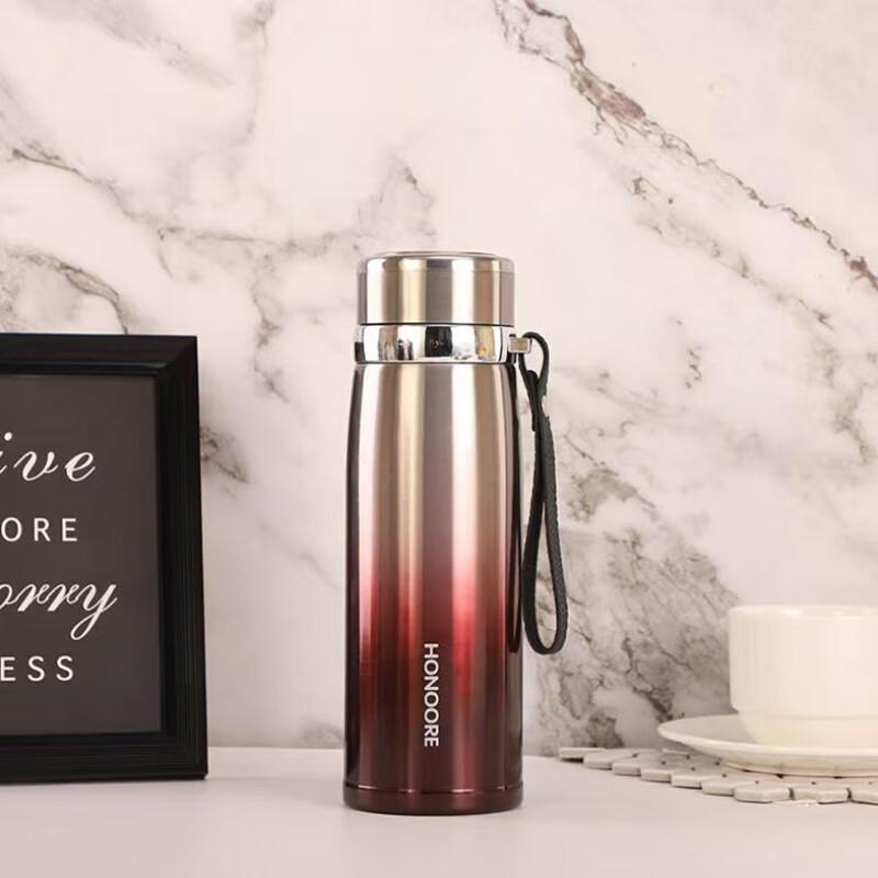 Mingshi Gradient Stainless Steel Thermos Cup with Rope