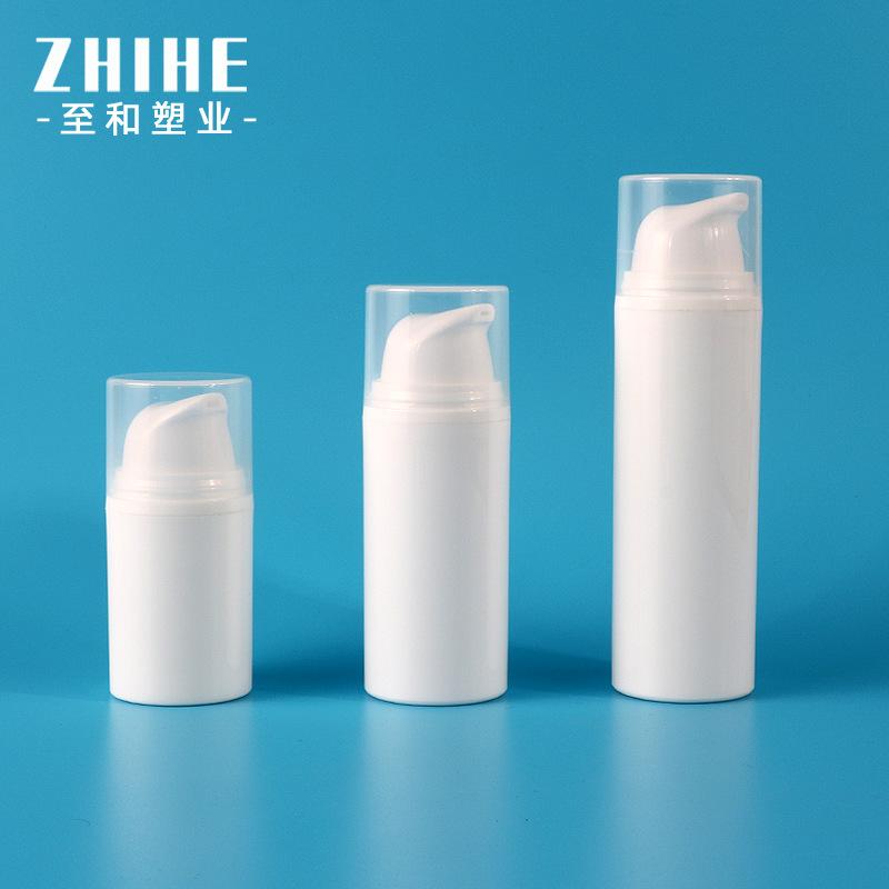 15/30/50ml Vacuum Pump Bottle with One-Time Lock, PP Airless Container for Serum & Lotion, Refillable Cosmetic Dispenser