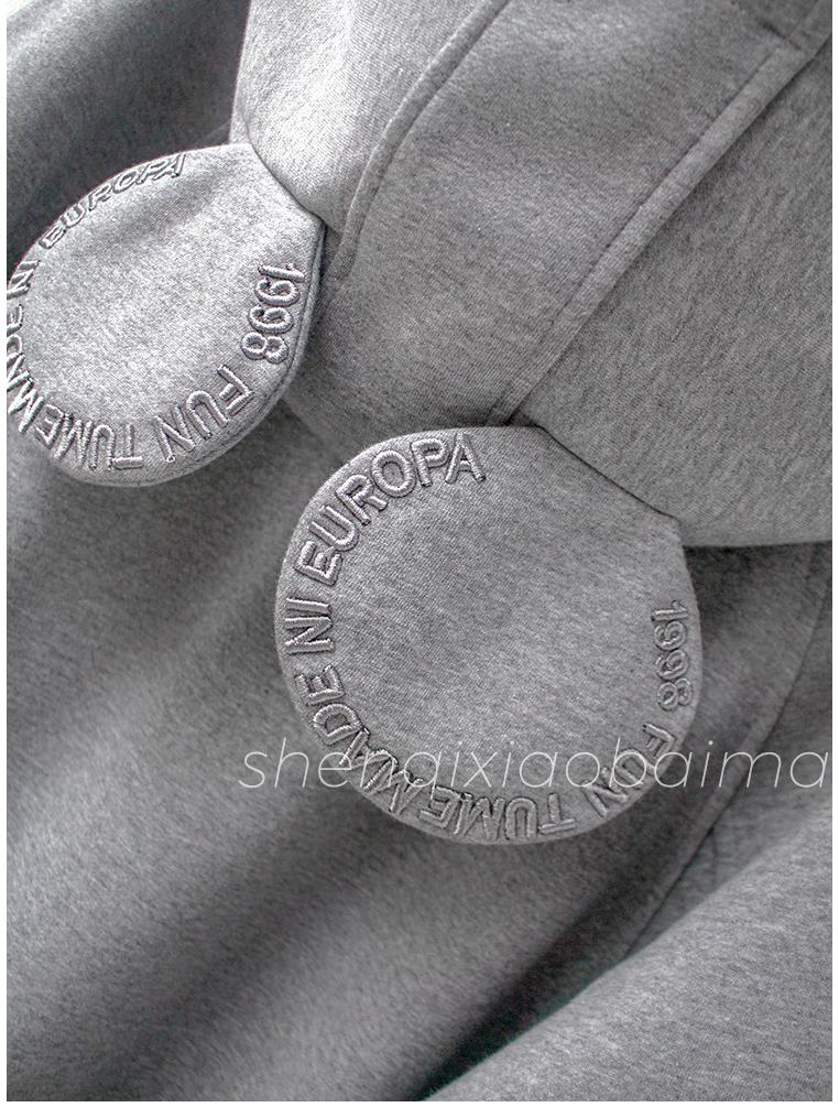 2023 Autumn/Winter Imitation Hua Cotton Loose Mid-Length Fleece-Lined Thick Coat