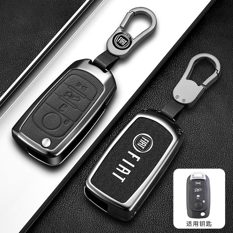 Leather Car Smart Remote Key Cover Case For FIAT Tipo Toro Nuovo Freedom 500X Doblo Argo Grazie Folding Key Protector Accessory